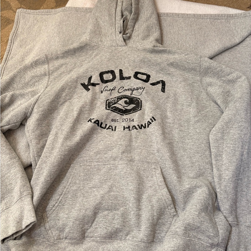 Men's Gray Cotton-Blend Hoodie